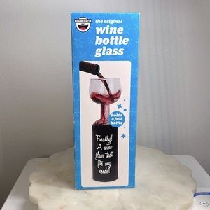 BIG MOUTH INC ORIGINAL WINE BOTTLE GLASS NIB